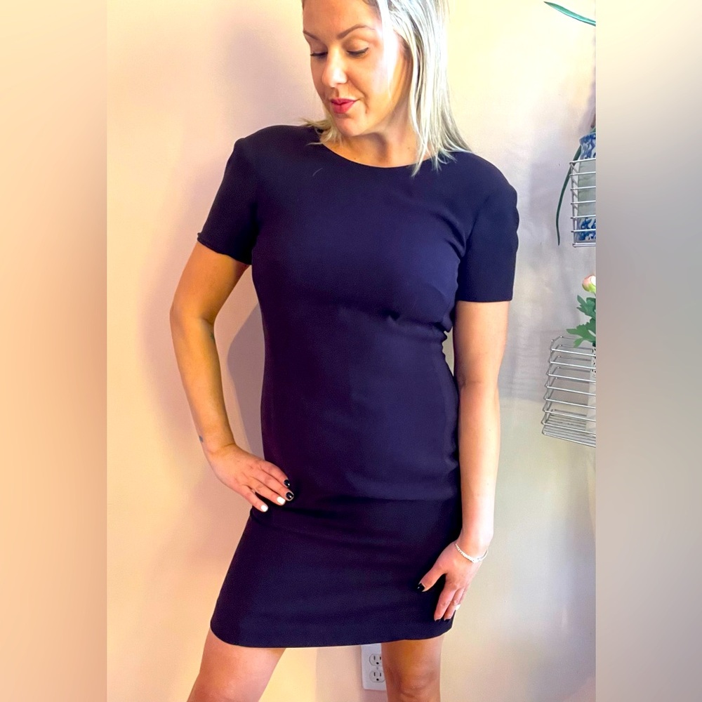 Classic Dark Purple 'Jones New York Basics' Mini Day Dress Size 6 Petite